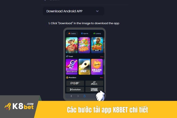 Các bước tải app K8BET chi tiết