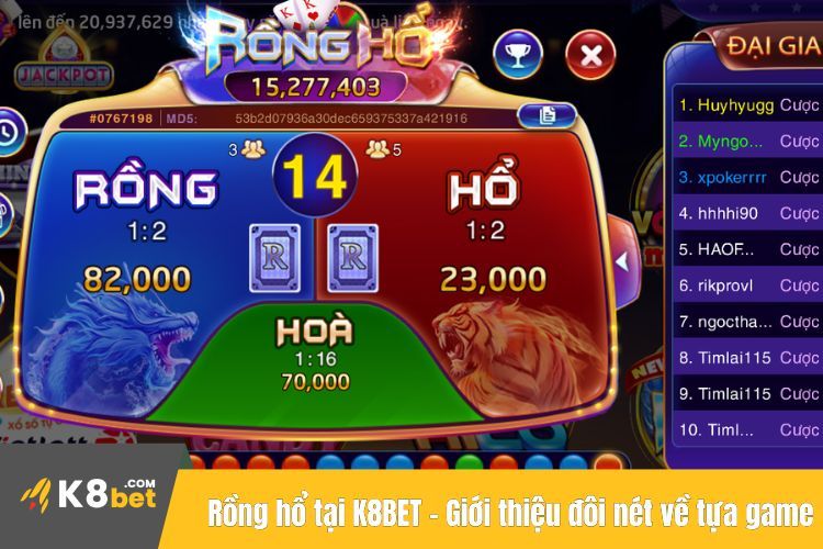 Rồng hổ tại K8BET - Giới thiệu đôi nét về tựa game